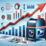 the image that represents the impact of USPS rate increases on direct mail advertising costs, along with strategies to manage these increases effectively.